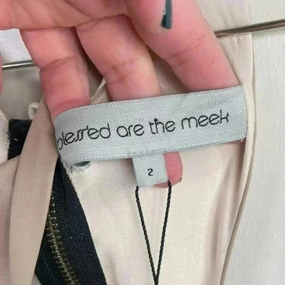 Bless'ed Are The Meek Black And Cream Status Quo Cutout Mini Dress - Picture 7 of 10